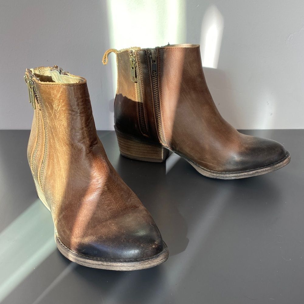 Circle G Corral Women’s Brown Leather Chukka Boots Sz 9 Boho Chic Moto Grunge